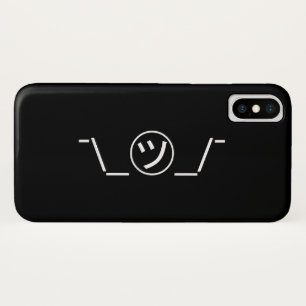 Tsu Kana Shrug Emoticon ¯\_㋡_/¯ Japanese Kaomoji iPhone X Case