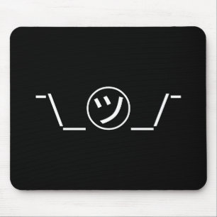 Tsu Kana Shrug Emoticon ¯\_㋡_/¯ Japanese Kaomoji Mouse Mat