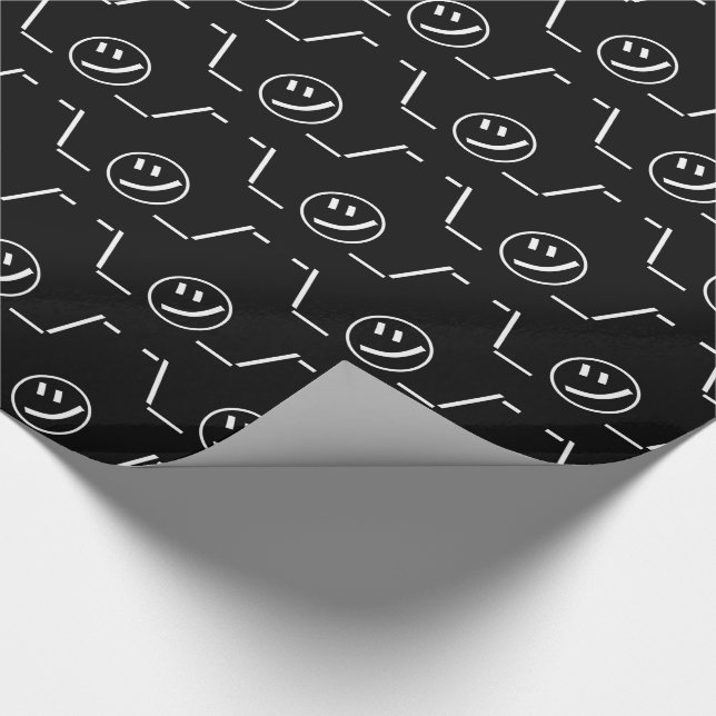 Tsu Kana Shrug Emoticon ¯\_㋡_/¯ Japanese Kaomoji Wrapping Paper (Corner)