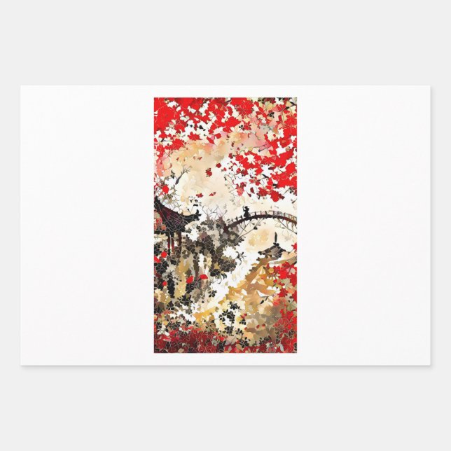 Tsubaki Hashi by NFT Artisans Wrapping Paper Sheet (Front)
