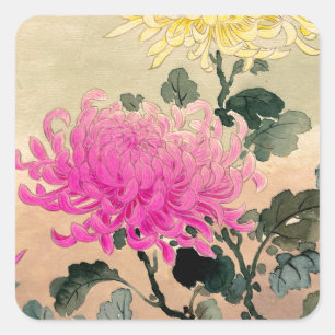 Tsuchiya Koitsu 土屋光逸 - Chrysanthemum 菊 Square Sticker