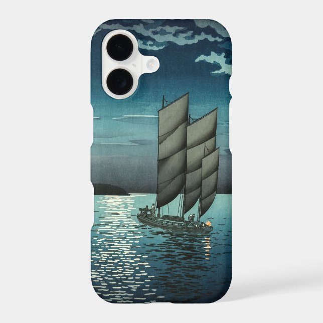 Tsuchiya Koitsu - Boats at Shinagawa, Night (Back)