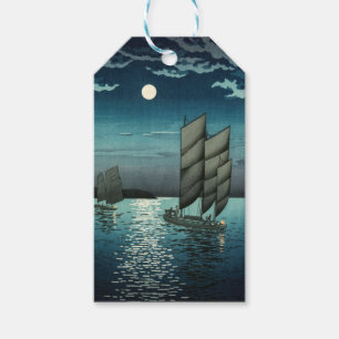 Tsuchiya Koitsu - Boats at Shinagawa, Night Gift Tags