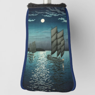 Tsuchiya Koitsu - Boats at Shinagawa, Night Golf Head Cover