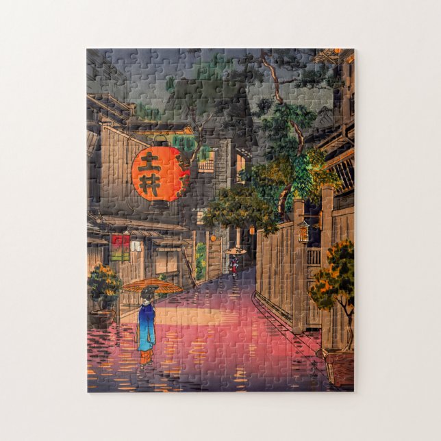 Tsuchiya Koitsu - Evening at Ushigome Jigsaw Puzzle (Vertical)