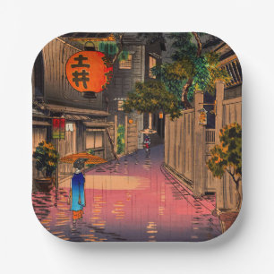 Tsuchiya Koitsu - Evening at Ushigome Paper Plate