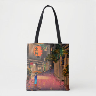 Tsuchiya Koitsu - Evening at Ushigome Tote Bag