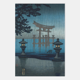 Tsuchiya Koitsu - Miyajima in the Rain Wrapping Paper Sheet