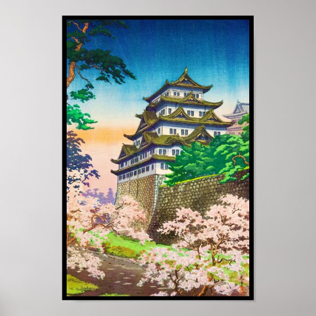 Tsuchiya Koitsu Nagoya Castle shin hanga scenery Poster (Front)