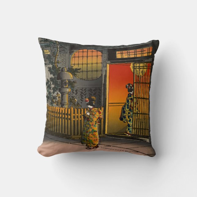 Tsuchiya Koitsu - Side Street Araki in Yotsuya Cushion (Front)