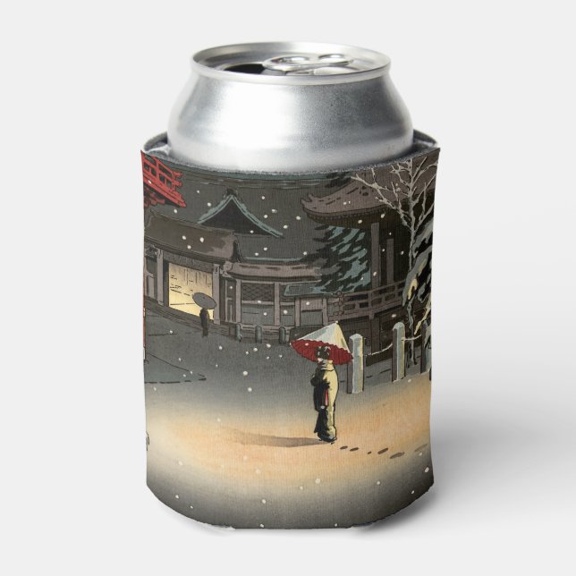 Tsuchiya Koitsu - Snow at Nezu Shrine Can Cooler (Can Front)