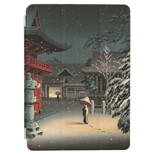 Tsuchiya Koitsu - Snow at Nezu Shrine iPad Air Cover (Front)