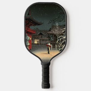 Tsuchiya Koitsu - Snow at Nezu Shrine Pickleball Paddle