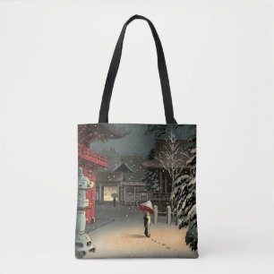Tsuchiya Koitsu - Snow at Nezu Shrine Tote Bag