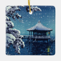 Tsuchiya Koitsu - Snow on the Ukimido at Katada