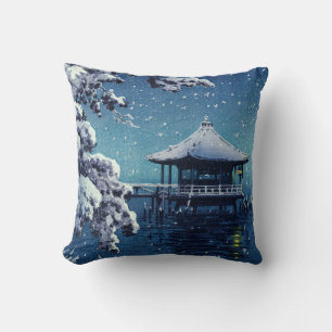 Tsuchiya Koitsu - Snow on the Ukimido at Katada Cushion