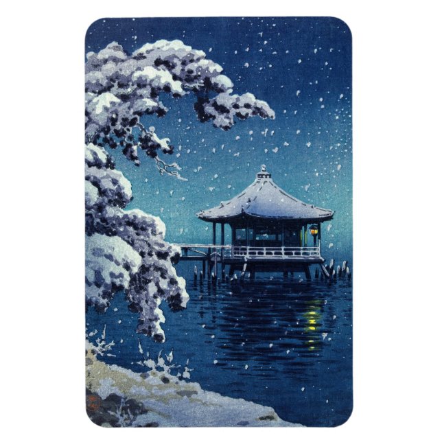 Tsuchiya Koitsu - Snow on the Ukimido at Katada Magnet (Vertical)