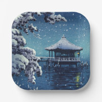 Tsuchiya Koitsu - Snow on the Ukimido at Katada