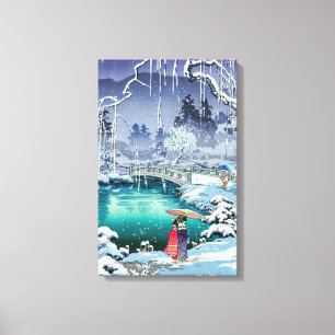 Tsuchiya Koitsu - Spring Snow at Maruyama Canvas Print