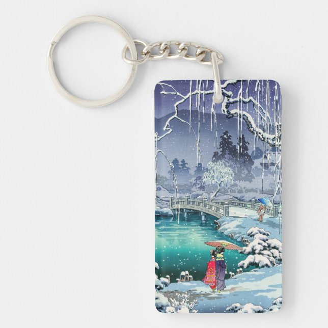 Tsuchiya Koitsu - Spring Snow at Maruyama Key Ring (Front)