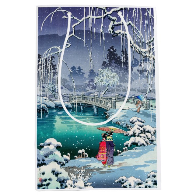 Tsuchiya Koitsu - Spring Snow at Maruyama Medium Gift Bag (Front)