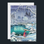 Tsuchiya Koitsu - Spring Snow at Maruyama Thank You Card<br><div class="desc">Spring Snow at Maruyama,  Kyoto (Haru no yuki,  Kyoto Maruyama) - Tsuchiya Koitsu,  Woodblock colour print,  1936</div>