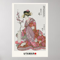 Tsukasa of Ogiya by Utamaro – Vintage Japanese Pos