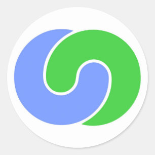 Tsukuba city flag Ibaraki prefecture japan symbol Classic Round Sticker