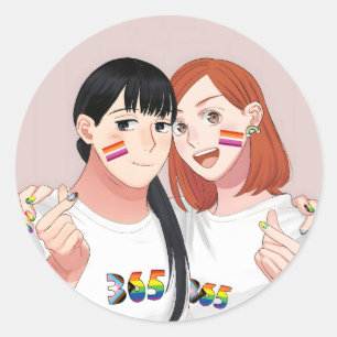Tsukuritai Onna to Tabetai Onna Pride Classic Round Sticker