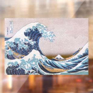 Tsunami Great Wave off Kanagawa Japan by Hokus Window Cling