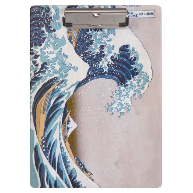 Tsunami Great Wave off Kanagawa Japan by Hokusai Clipboard (Front)