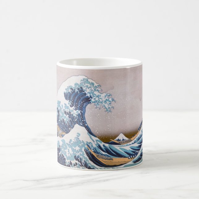 Tsunami Great Wave off Kanagawa Japan by Hokusai Coffee Mug (Center)