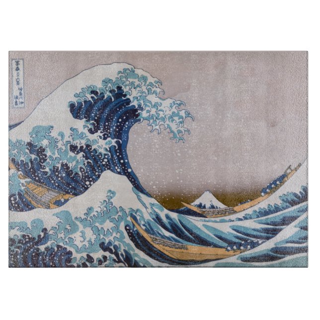 Tsunami Great Wave off Kanagawa Japan by Hokusai Cutting Board (Front)