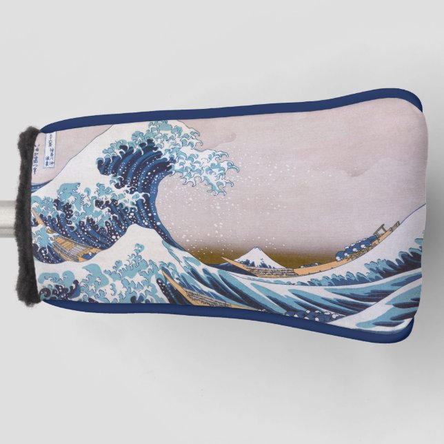Tsunami Great Wave off Kanagawa Japan by Hokusai Golf Head Cover (Front)