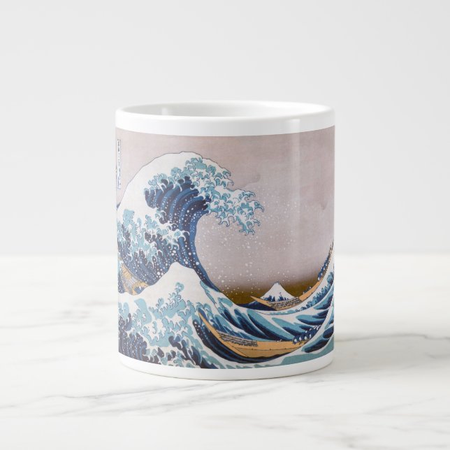 Tsunami Great Wave off Kanagawa Japan by Hokusai Large Coffee Mug (Front)
