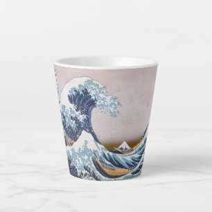 Tsunami Great Wave off Kanagawa Japan by Hokusai Latte Mug