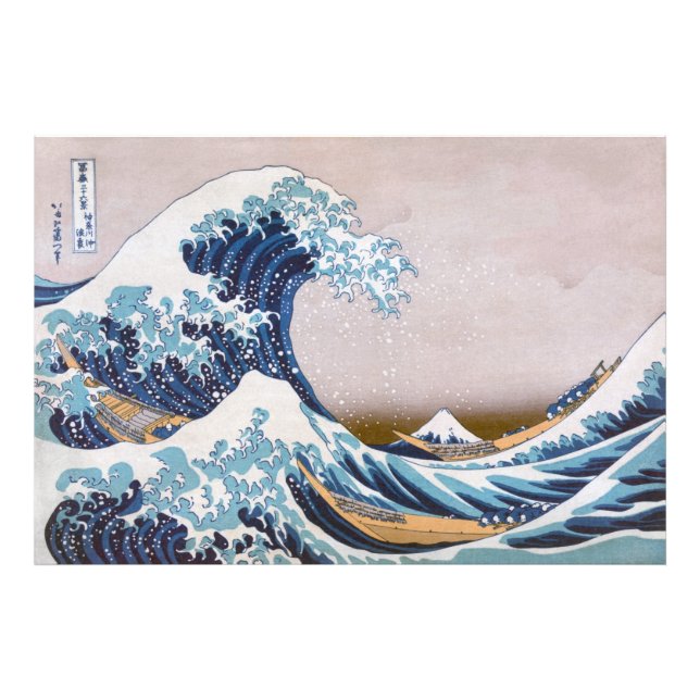 Tsunami Great Wave off Kanagawa Japan by Hokusai Photo Print (Front)