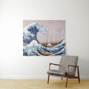 Tsunami Great Wave off Kanagawa Japan by Hokusai Tapestry