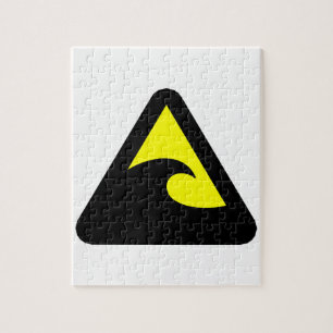 Tsunami Hazard Sign Jigsaw Puzzle