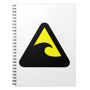 Tsunami Hazard Sign Notebook
