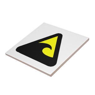 Tsunami Hazard Sign Tile