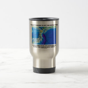 Tsunami Puerto Rico Trench (Plate Tectonics Earth) Travel Mug
