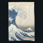 Tsunami Tea Towel<br><div class="desc">Tsunami by Hokusai 19th century kitchen towel</div>