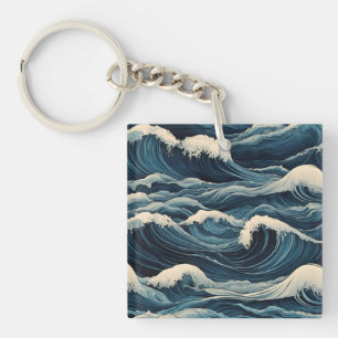 Tsunami Waves Key Ring