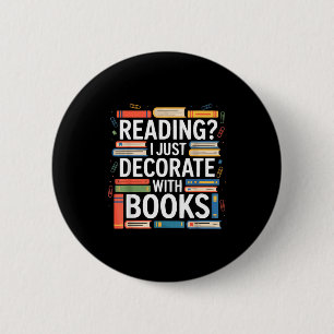 Tsundoku definition bibliophile bookish book lover 6 cm round badge