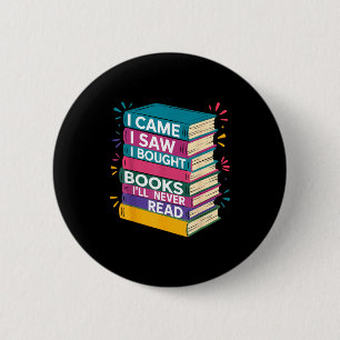 Tsundoku definition bibliophile bookish book lover 6 cm round badge