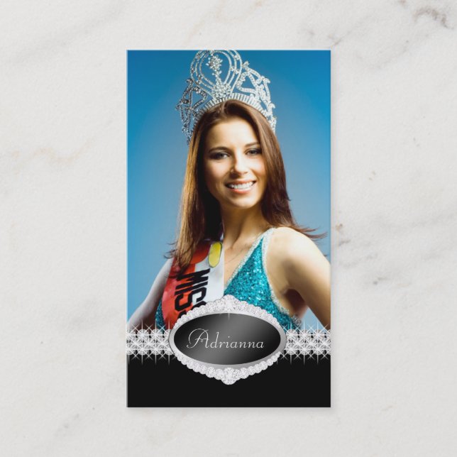 TT-Diamond Bliss Beauty Pageant Photo Card (Front)