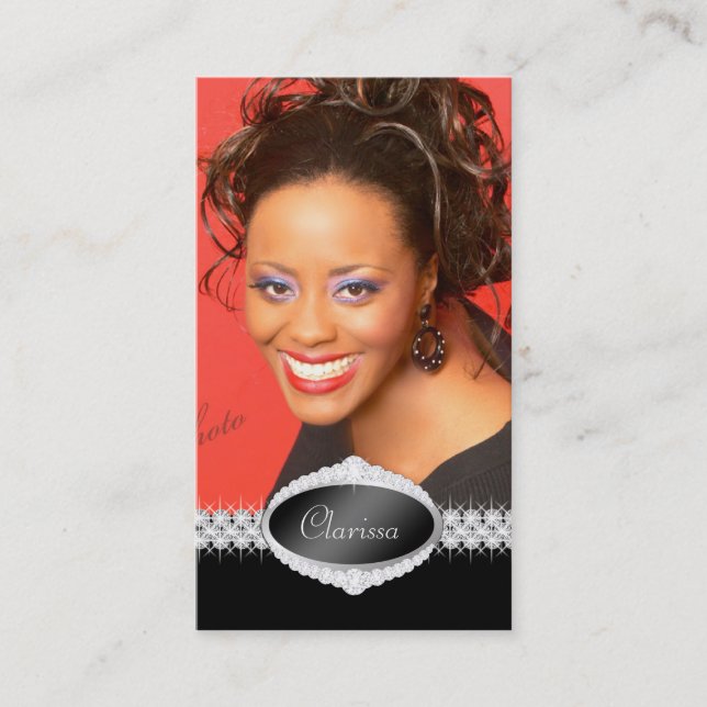 TT-Diamond Bliss Beauty Pageant Photo Card (Front)