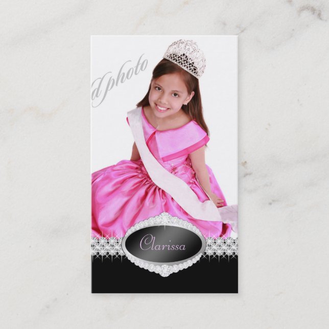 TT-Diamond Bliss Beauty Pageant Photo Card (Front)