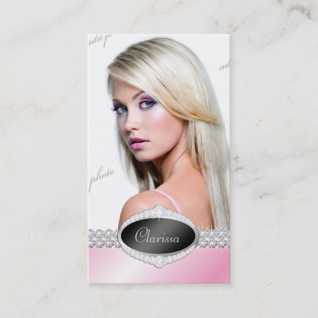 TT-Diamond Bliss Beauty Pageant Photo Card (Front)